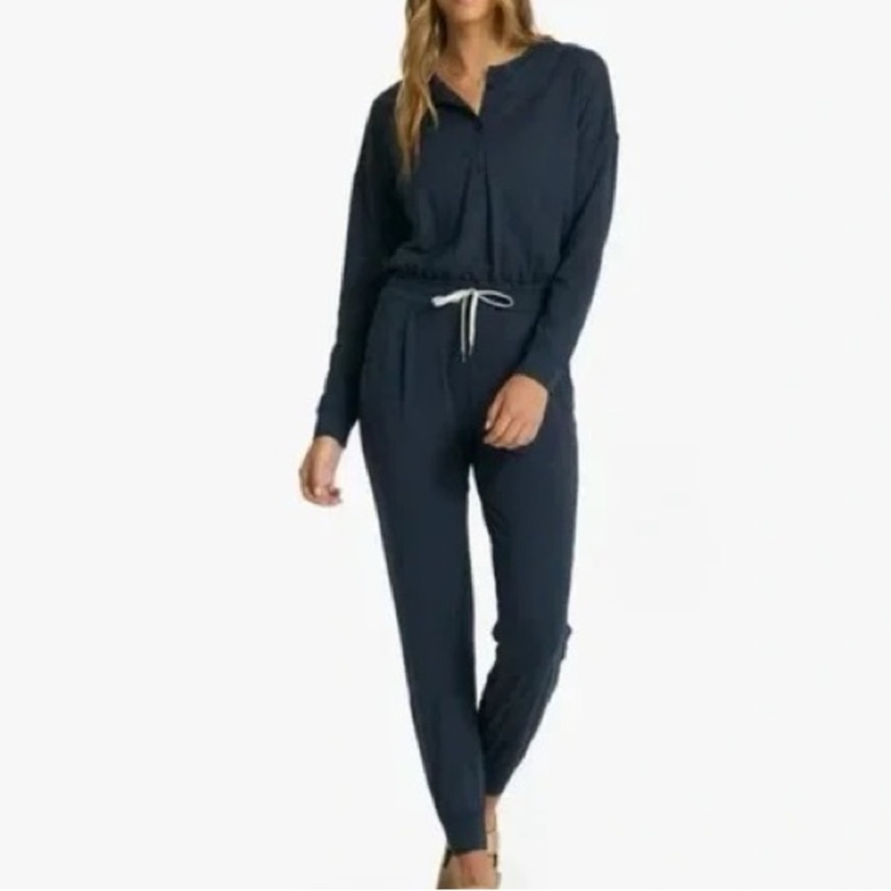 Like New: Vuori Lux Henley Jumpsuit in Ink Heather Women's Large